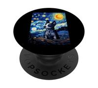 Blue Heeler Chien Nuit étoilée Vincent Van Gogh Australien PopSockets PopGrip Adhésif