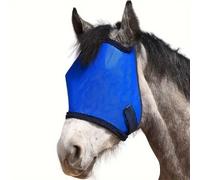 Blue Horse Masque anti-mouches grand espace respirant protection UV confortable en maille avec sangle réglable pour chevaux