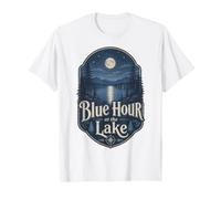 Blue Hour at The Lake Badge Lakecore Esthétique T-Shirt