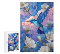 Blue Hummingbird in Floral Fantasy Puzzle 1000 Pièces Educa Jouet en Bois Cadeau Unique Décoration Intérieure Jeu Éducatif Challenge Toy Adultes Et Enfants À Partir De 14 Ans 1000 PCS