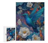 Blue Hummingbird in Flowers -1 Puzzle 1000 Pièces Educa Jouet en Bois Cadeau Unique Décoration Intérieure Jeu Éducatif Challenge Toy Adultes Et Enfants À Partir De 14 Ans 500 PCS