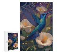 Blue Hummingbird in Flowers Puzzle 1000 Pièces Educa Jouet en Bois Cadeau Unique Décoration Intérieure Jeu Éducatif Challenge Toy Adultes Et Enfants À Partir De 14 Ans 1000 PCS