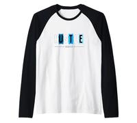 Blue Hustle Harder Blue Graphic Manche Raglan