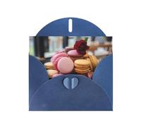 Blue HYTTER Carte de vœux pour Noël, anniversaires et anniversaires de mariage Motif macarons