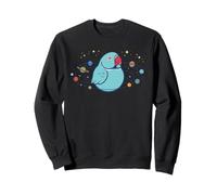 Blue Indian Ringneck Chubby en Tant Que planète Birb du système Solaire Sweatshirt