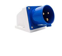Blue Industrial Plug & Sockets 16A 220v IP44 3 broches Site industriel Plug & Wall Socket Étanche IP44 Plug Connecteur Socket 2P + Terre Mâle/Femelle (# 523)