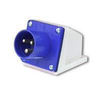 Blue Industrial Plug & Sockets SuperTOOL 16 A 220 V IP44 3 pin Industrial Site Plug & Wall Socket Waterproof IP44 Plug Connector Socket 2P+Earth Male/Female (#513)