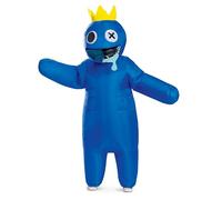 Blue Inflatable Costume, Official Rainbow Friends Inflating Costume with Fan, Kids Size (up to 7-8)