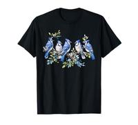 Blue Jay Oiseaux Aquarelle Observation des Oiseaux T-Shirt