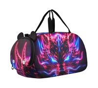 Blue Jay Sac de sport à imprimé artistique pour garçons, sacs de nuit, sacs de voyage, sac de sport, bagage pour enfants, Tête de dragon de feu, Classique