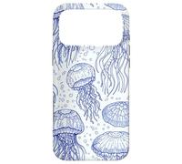 Blue Jellyfish Ocean Pattern Aquatic Marine Life Coque pour iPhone 17 Pro Max