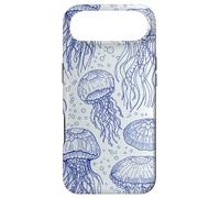 Blue Jellyfish Ocean Pattern Aquatic Marine Life Coque pour iPhone Air