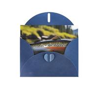Blue JKIEGOQ Carte de vœux Motif pêche à la mouche 10,2 x 15,2 cm Pour Noël, Saint-Valentin, mariage, fête