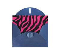Blue JKIEGOQ Carte de vœux Motif zèbre Tigre Léopard Rose 10,2 x 15,2 cm pour Noël, Saint-Valentin, mariage, fête