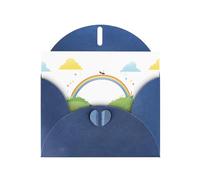 Blue JKIEGOQ Little Ant's Rainbow Bridge Prints Carte de vœux 10,2 x 15,2 cm pour Noël, Saint-Valentin, mariage, fête
