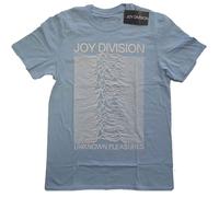 Blue Joy Division Unknown Pleasures White Autorisé T-shirt Hommes
