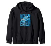 Blue Kicks Rule Everything Around Me Bleu Graphique Sweat à Capuche