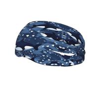 Blue Killer Whale Bandeau de sport pour course à pied, cyclisme, yoga et fitness