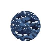 Blue Killer Whale Lot de 4 cartes parfumées à suspendre pour armoire, salle de bain, voiture, longue durée