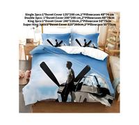 (Blue,King(240x220cm))Parure de lit imprimée en 3D Top Gun Maverick housse de couette taie d'oreiller couette