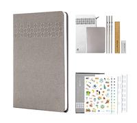 Blue Lake ECOLIFE Kit de planification mensuelle et hebdomadaire non datée calendrier 2023-2024, ensemble de 17 pièces, journal à couverture rigide, 15,2 x 20,3 cm, carnet de notes vierge,