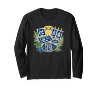 Blue Leaf Club Cyanotype Art Botanique Feuilles Manche Longue