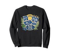 Blue Leaf Club Cyanotype Art Botanique Feuilles Sweatshirt