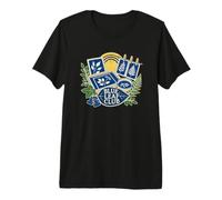 Blue Leaf Club Cyanotype Art Botanique Feuilles T-Shirt Haut de Gamme