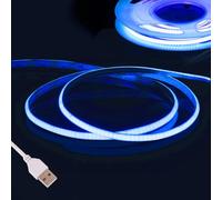 Blue LED COB 3 m, DC5V USB LED Strip Bedroom,480LED/m 2.7 mm Fancy LED TV Kit,CRI90+ Flexible Light LED Strip Gaming,Adhesive LED Strip for Kitchen,Wardrobe,Mirror,Party DIY Decor