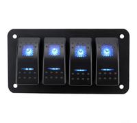 Blue LED Rocker Switch Panel 2-8 Pos Marine 12V 24V(Four)