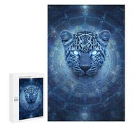 Blue Leopard Mandala Art Print Puzzle 1000 Pièces Educa Jouet en Bois Cadeau Unique Décoration Intérieure Jeu Éducatif Challenge Toy Adultes Et Enfants À Partir De 14 Ans 1000 PCS