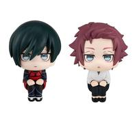 Blue Lock Figurine de dessin animé Itoshi Sae/Rin Itoshi/Reo Mikage Édition Q Figurine de personnages de dessin animé en PVC Décoration de bureau Cadeau de collection (Rin Itoshi + Itoshi Sae)