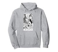 Blue Lock Hyoma Chigiri Running Through Big Chest Portrait Sweat à Capuche, Unisexe pour Adultes, Gris Chiné, M