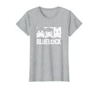 Blue Lock Yoichi Isagi Meguru Bachira Gin Gagamaru Portrait T-Shirt, Femme, Gris Chiné, M
