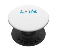 Blue LXVE Blue Graphic PopSockets PopGrip Adhésif