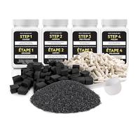 Blue Marble National Geographic Accessoires pour Polissoir à Pierres - Abrasif en Vrac en Carbure de Silicium à 4 Phases, 680 g de Médias Céramiques et GemFoam Média de Polissage