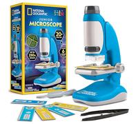 Blue Marble National Geographic Junior Microscope for Kids- Kit Includes Up to 250x Magnification Handheld Mini Attachment, 12 Slides, Lab Guide, Science Toy for Ages 6-12, STEM Project