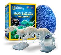 Blue Marble NATIONAL GEOGRAPHIC Kit de Squelettes de Dinosaures Luminescents - Construis des Répliques de T. rex et de Vélociraptor, Assemblage Facile, Activité Éducative pour Enfants