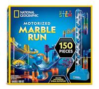 Blue Marble National Geographic Parcours de Billes avec Élévateur Motorisé - Kit 150 Pièces avec Élévateur Spiral, 30 Billes, Sac de Rangement, Machine à Mouvement Perpétuel, Jeu pour Enfants