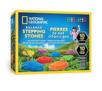 Blue Marble National Geographic Pierres d’Équilibre pour Enfants - 10 Pierres Antidérapantes Durables pour Développer la Motricité Globale et l’Équilibre