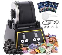 National Geographic Kit Professionnel pour Culbuteurs de Roche - Polisseuse pour Enfants et Adultes, Kit Complet avec Verre Durable, Pierres, Grain et Notre Nouvelle Polisseuse à Mousse Précieuse
