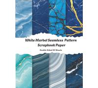 Blue Marble Scrapbook Paper: Seamless Blue Marble Textures, Decorative Paper for Scrapbooking, 20 Double-Sided 8.5" x 11" Sheets for Gift Wrapping, Decoupage, Origami, Card Making, and More