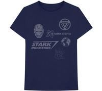 Blue Marvel Comics Iron Man Stark Expo Autorisé T-shirt Hommes