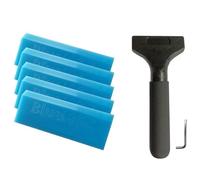 Blue Max - raclette avec poignée en Plastique et 5 Lames de Rechange en Caoutchouc BlueMax supplémentaires, for Teinte de fenêtre, for vitres de Voiture en Vinyle Transparent