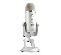 Blue Yeti Microphone USB pour Enregistrer, Streaming, Gaming, Podcast sur PC & Mac, Micro condensateur pour ordinateur portable et PC avec Effets Blue VO!CE, Support ajustable, Plug and Play - Argent