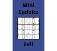 Blue Mini Sudoku Book, 9x9 Puzzles, 200 Pages, 5x8, Evil