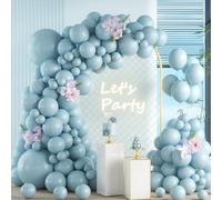 Blue Mist Balloon Arch Kit, 105 Pieces 5 10 12 18 Inch Balloon Garland Kit, Latex Balloons Garland Birthday Wedding Baby Shower Girls Women Boys Men Party Decorations