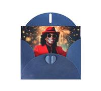 Blue MJHKXLJ Carte de vœux avec imprimé « Happy New Year » nacrée - Enveloppe incluse - Parfait pour Noël, les anniversaires, la Saint-Valentin, les mariages et plus encore