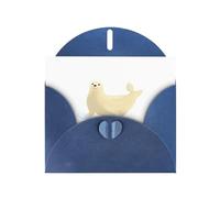 Blue MJHKXLJ Carte de vœux nacrée avec sceau de patinage sur glace - Enveloppe incluse - Parfait pour Noël, anniversaires, Saint-Valentin, mariages, et plus encore
