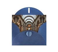 Blue MJHKXLJ Carte de vœux nacrée The Metropolitan Museum of Art à New York - Enveloppe incluse - Parfait pour Noël, les anniversaires, la Saint-Valentin, les mariages et plus encore